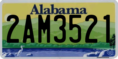 AL license plate 2AM3521