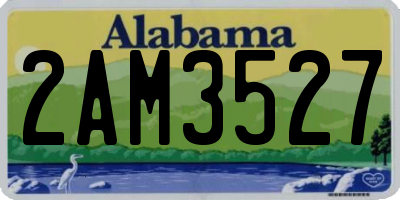 AL license plate 2AM3527