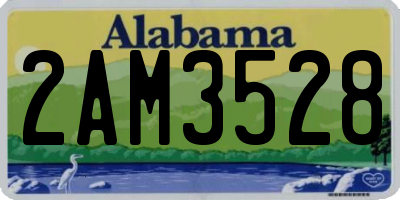 AL license plate 2AM3528