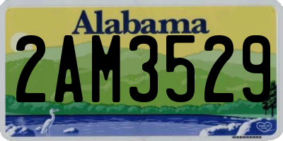 AL license plate 2AM3529