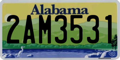 AL license plate 2AM3531