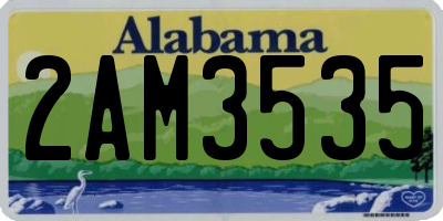 AL license plate 2AM3535