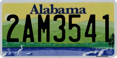 AL license plate 2AM3541