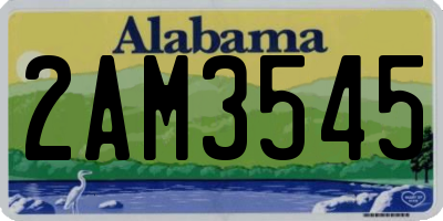 AL license plate 2AM3545