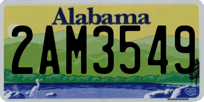 AL license plate 2AM3549