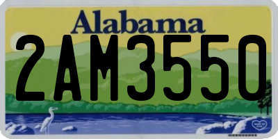 AL license plate 2AM3550