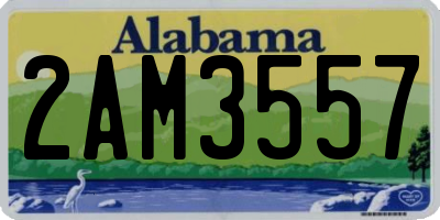 AL license plate 2AM3557