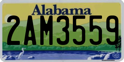 AL license plate 2AM3559