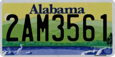 AL license plate 2AM3561