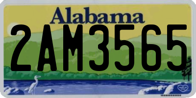AL license plate 2AM3565