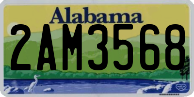 AL license plate 2AM3568