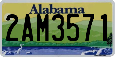 AL license plate 2AM3571