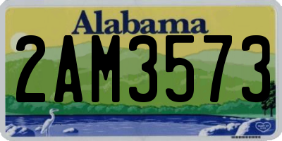 AL license plate 2AM3573