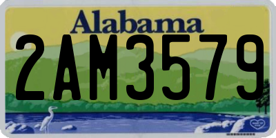 AL license plate 2AM3579