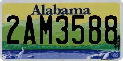 AL license plate 2AM3588
