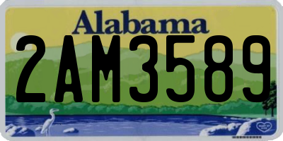 AL license plate 2AM3589