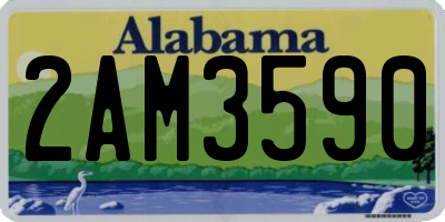 AL license plate 2AM3590