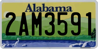 AL license plate 2AM3591