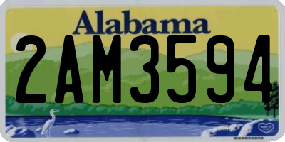 AL license plate 2AM3594