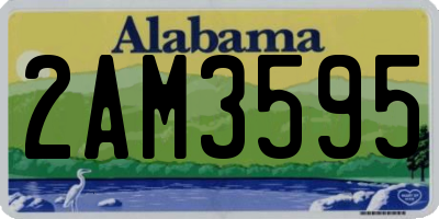 AL license plate 2AM3595