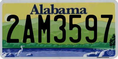 AL license plate 2AM3597