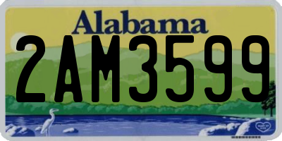 AL license plate 2AM3599