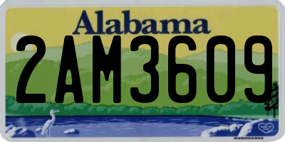 AL license plate 2AM3609