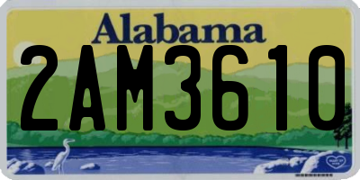 AL license plate 2AM3610