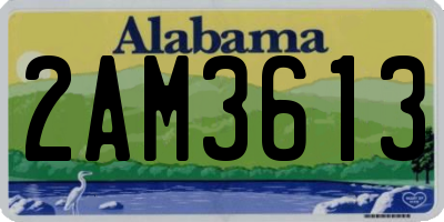 AL license plate 2AM3613