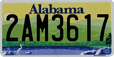 AL license plate 2AM3617