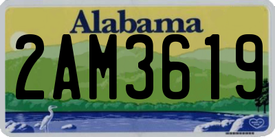 AL license plate 2AM3619