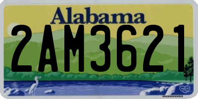 AL license plate 2AM3621