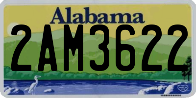 AL license plate 2AM3622