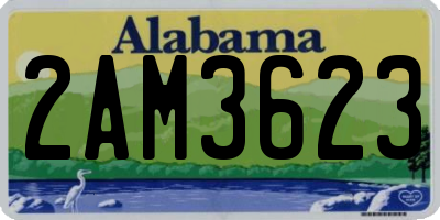 AL license plate 2AM3623