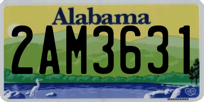 AL license plate 2AM3631