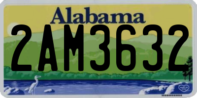 AL license plate 2AM3632