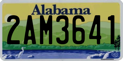 AL license plate 2AM3641