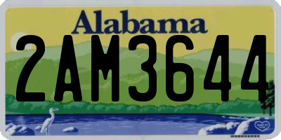 AL license plate 2AM3644