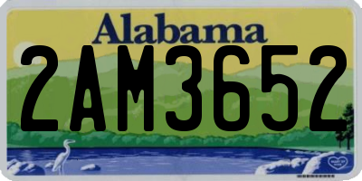AL license plate 2AM3652