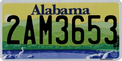 AL license plate 2AM3653