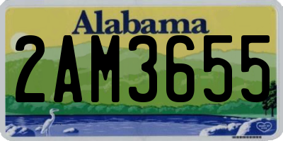 AL license plate 2AM3655
