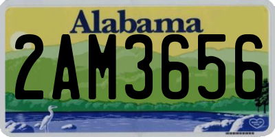 AL license plate 2AM3656