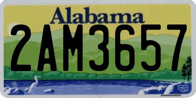 AL license plate 2AM3657
