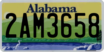 AL license plate 2AM3658