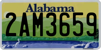 AL license plate 2AM3659