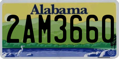 AL license plate 2AM3660