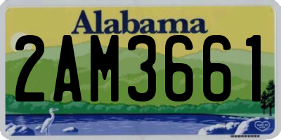 AL license plate 2AM3661