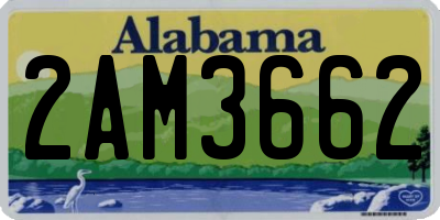AL license plate 2AM3662