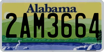 AL license plate 2AM3664