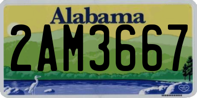 AL license plate 2AM3667